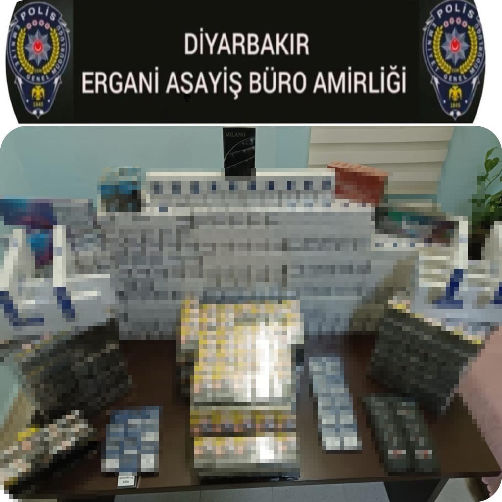 Ergani’de 2 bin 167 paket kaçak sigara ele geçirildi
