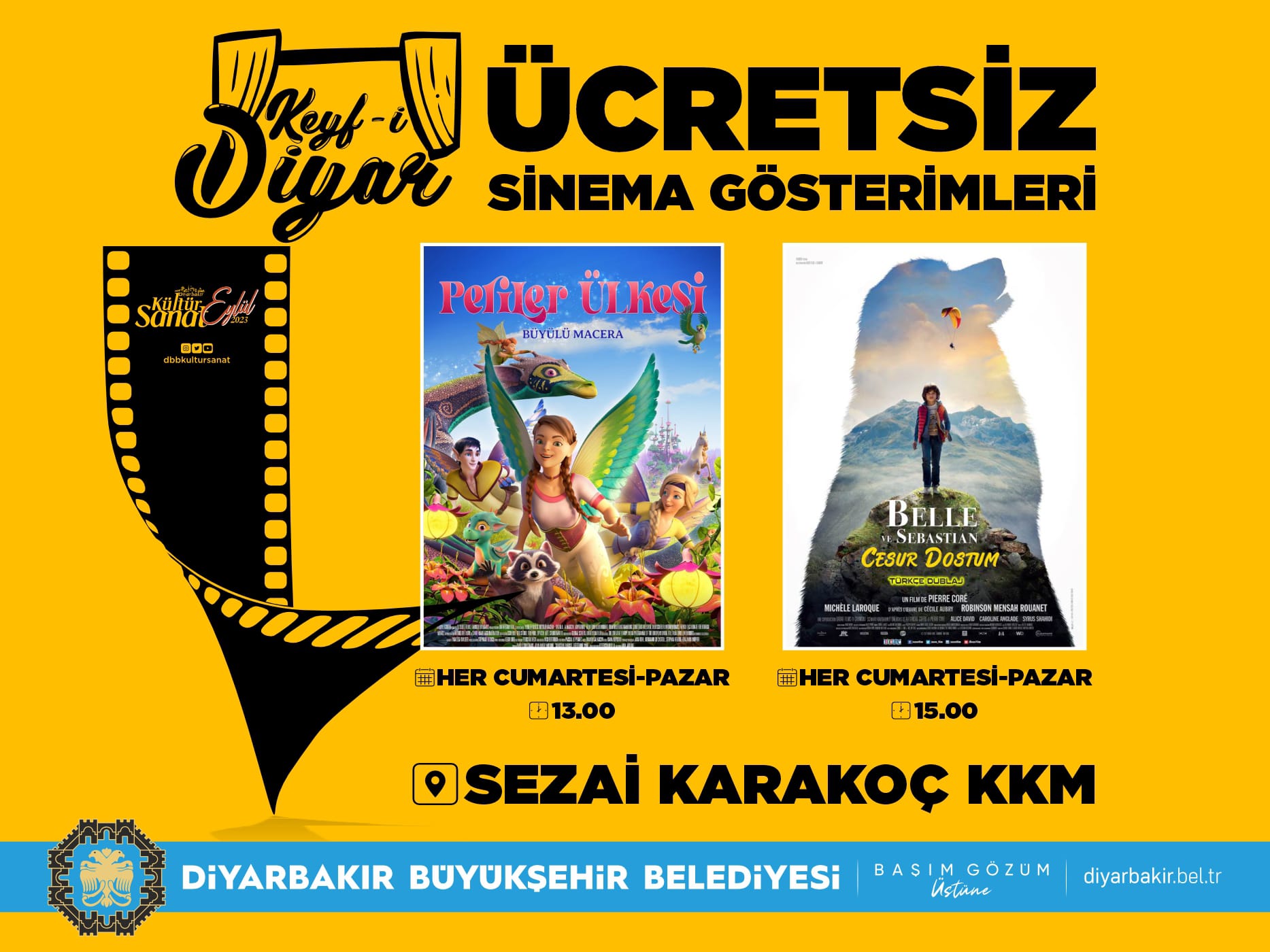 Diyarbakır’da Keyf-i Diyar ücretsiz sinema gösterimleri