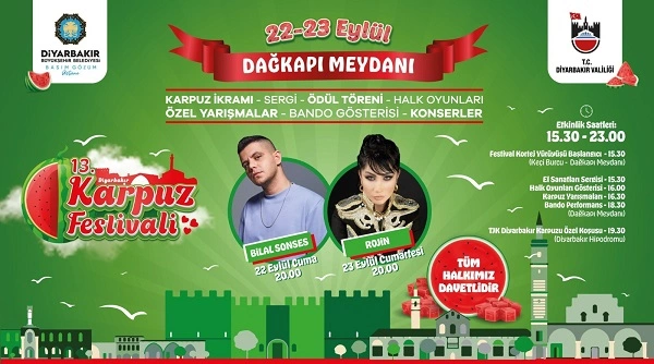 13. Diyarbakır Karpuz Festivalinin programı belli oldu