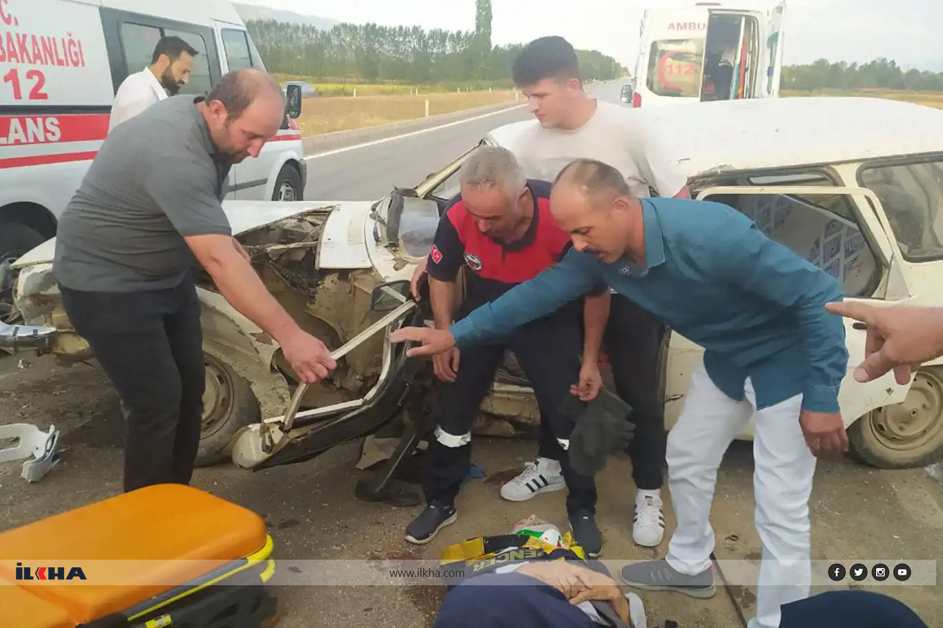 Tokat’ta trafik kazası: Çok sayıda yaralı var