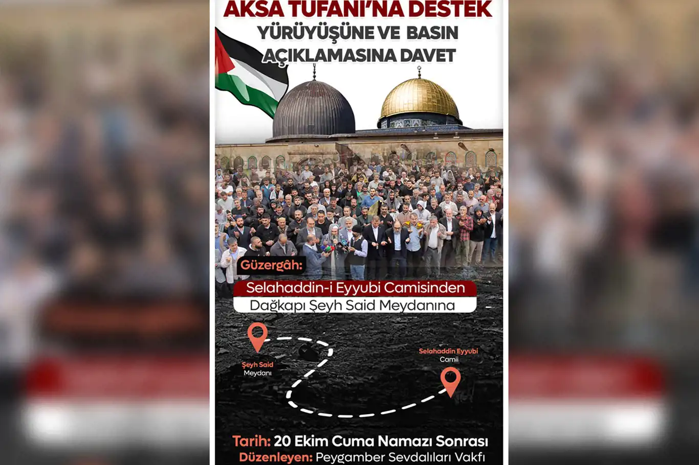 Diyarbakır’da Filistin’e destek yürüyüşü düzenlenecek