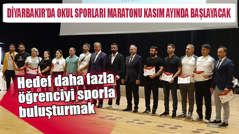 Diyarbakır’da okul sporları maratonu kasım ayında başlayacak