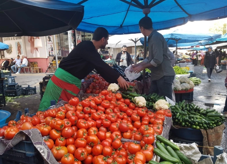 Diyarbakır’da sonbahar mevsiminde pazar