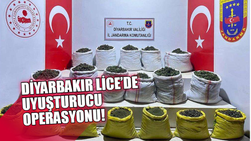 Diyarbakır Lice’de uyuşturucu operasyonu!