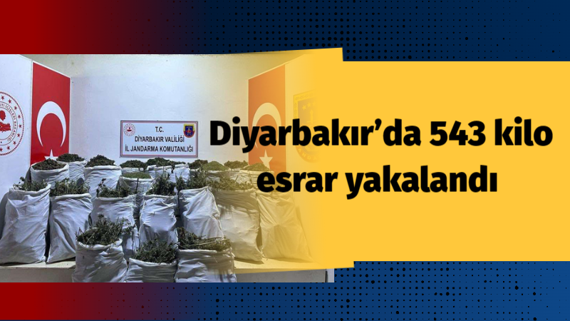  Diyarbakır’da 543 kilo esrar yakalandı