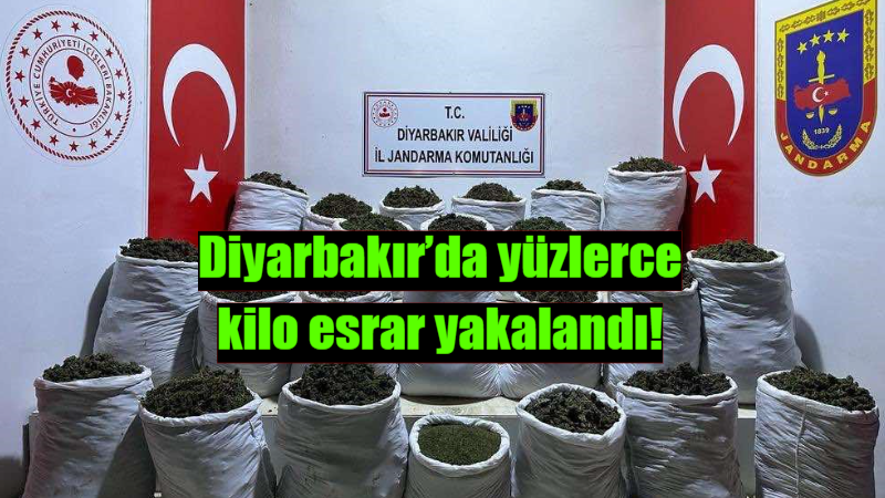 Diyarbakır’da yüzlerce kilo esrar yakalandı!