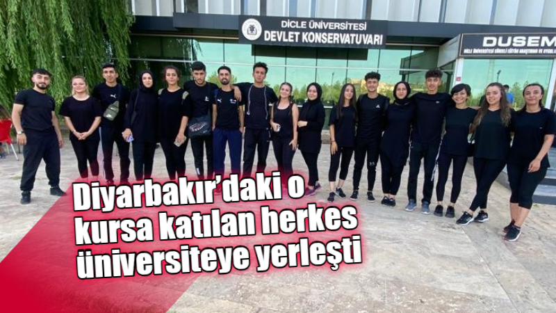 Diyarbakır’daki o kursa katılan herkes üniversiteye yerleşti