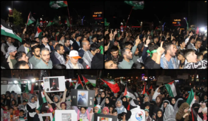 Diyarbakır’da Filistin nöbeti dün gece de sürdü