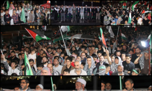 Diyarbakır dün akşam da Filistin için meydandaydı