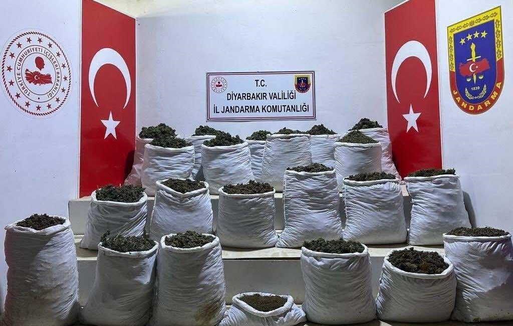 Diyarbakır Lice’de 280 kilo esrar ve 244 bin 500 esrar bitkisi yakalandı