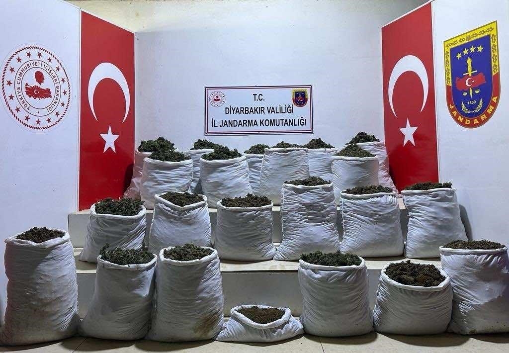 Diyarbakır Lice’de 280 kilo esrar ve 244 bin 500 esrar bitkisi yakalandı