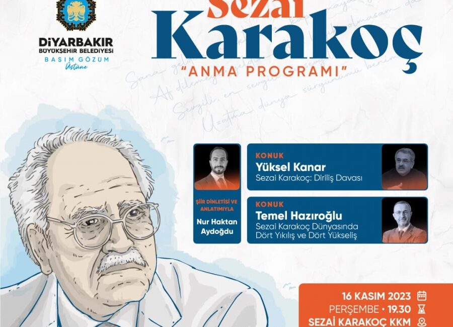 Diyarbakır’da Sezai Karakoç’u anma programı düzenlenecek