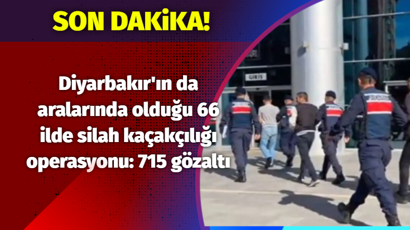 Diyarbakır’ın da aralarında olduğu 66 ilde silah kaçakçılığı operasyonu: 715 gözaltı