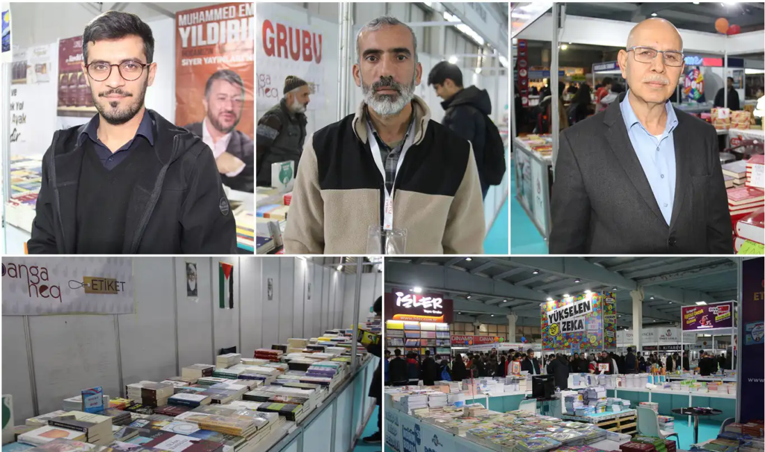 Diyarbakır'da kitap fuarındaki kitapçılar,