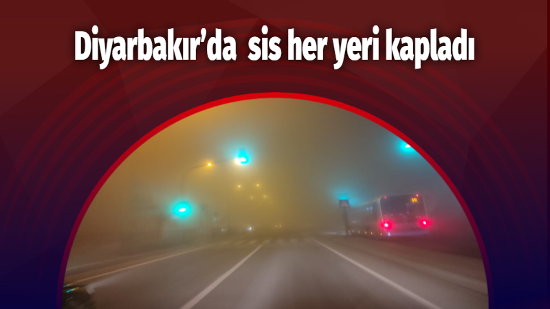 Diyarbakır’da  sis her yeri kapladı