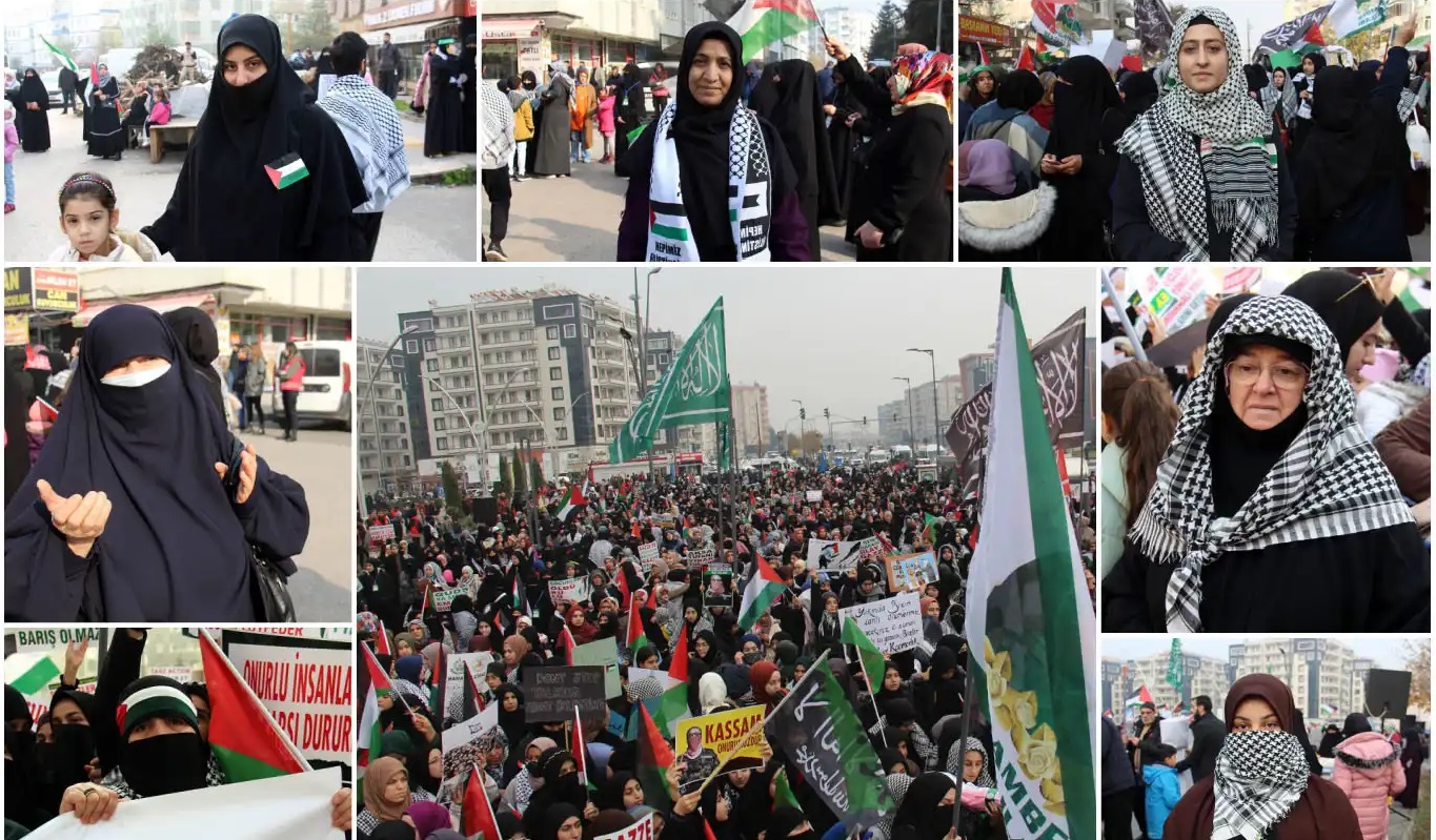 Diyarbakırlı kadınlar Gazze için yürüdü!