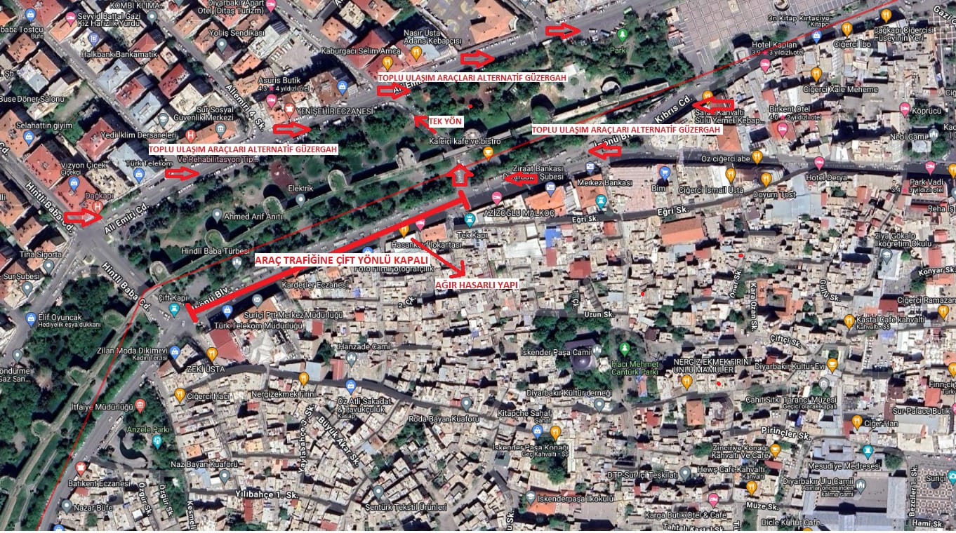 Diyarbakır’daki işlek bulvar trafiğe kapatılıyor!