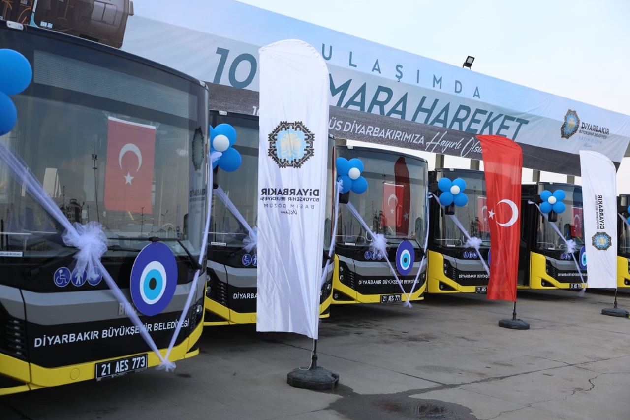 Diyarbakır’da 10 yeni otobüs hizmete girdi!