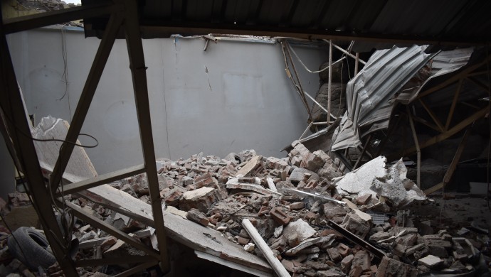 Diyarbakır’da yıkım esnasında bir işyeri zarar gördü!