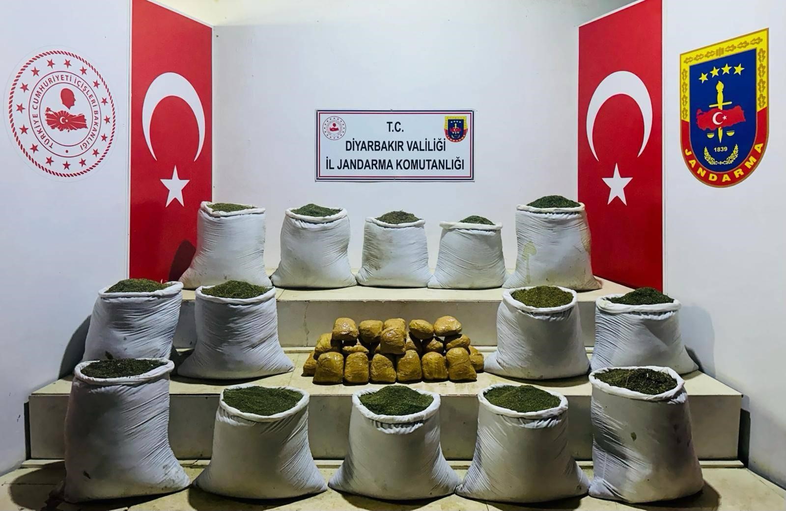 Diyarbakır Lice’de 381 kilo esrar ele geçirildi