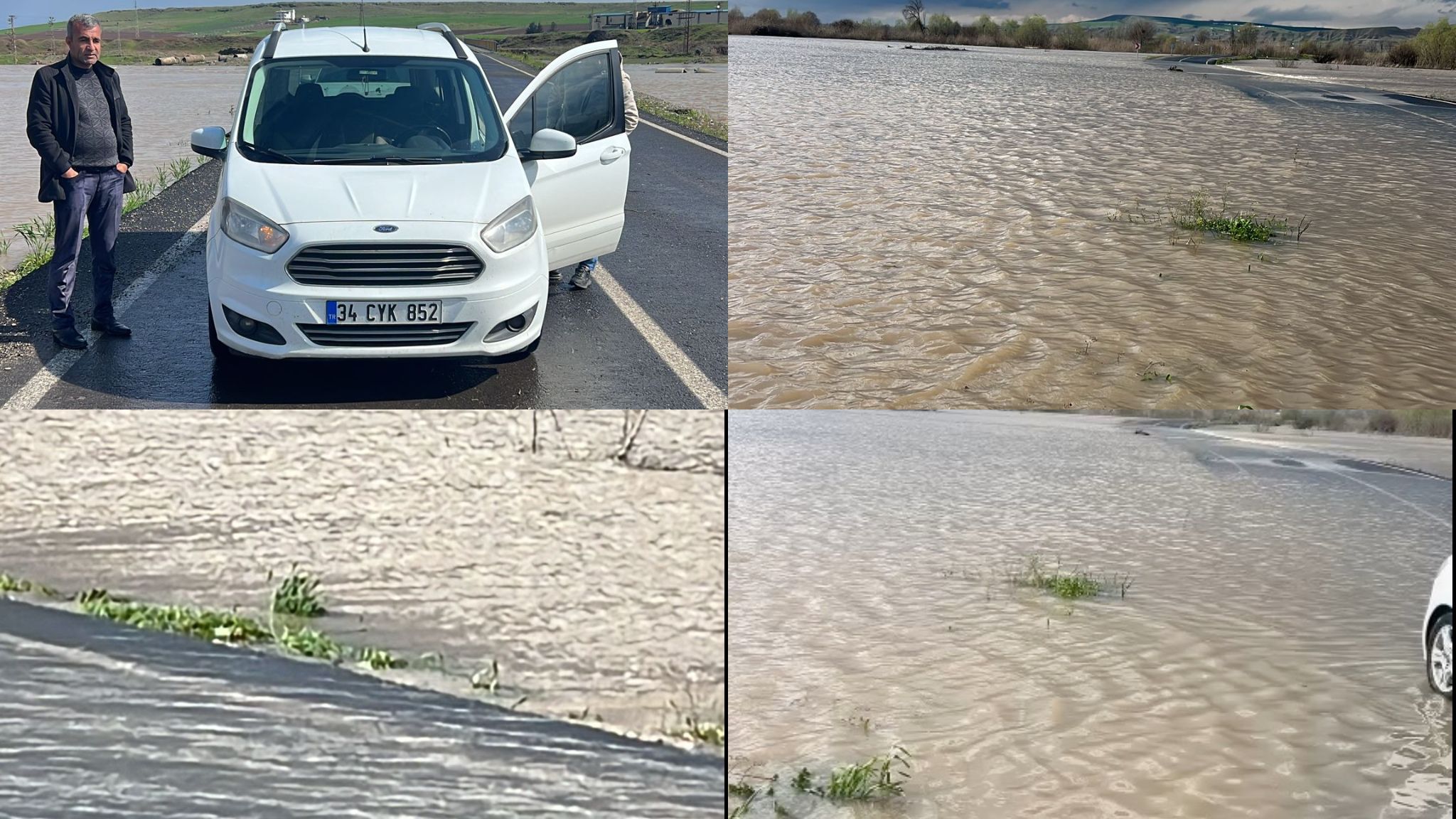Diyarbakır’da yağmurlar nehri taşırdı: 16 köy yolu kapandı!