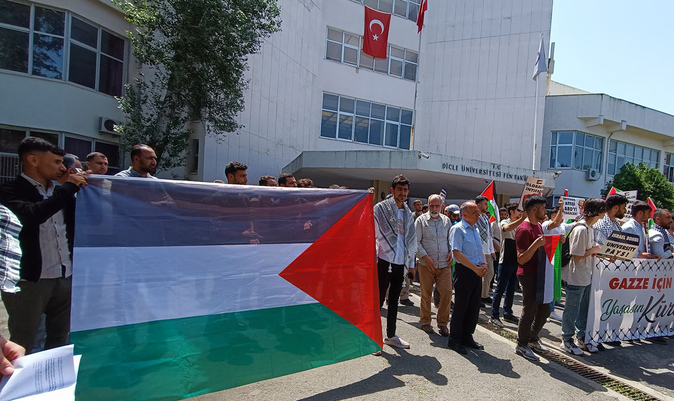 Diyarbakır'da öğrencilerden Gazze'ye destek açıklaması