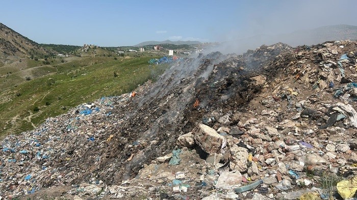 Diyarbakır’da çöp alanındaki dumanlar vatandaşları rahatsız ediyor