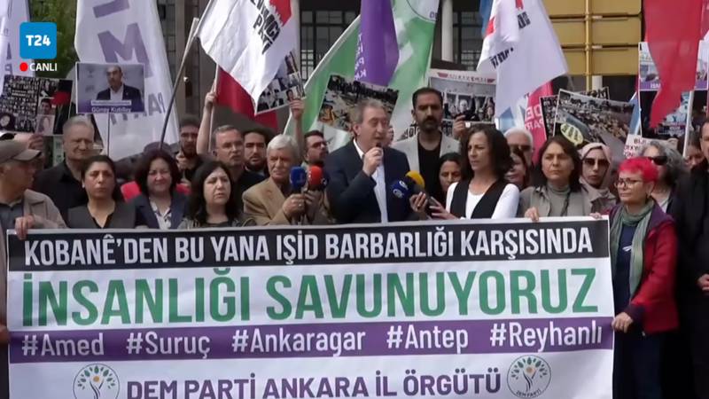 DEM Parti Eş Genel Başkanı Bakırhan Ankara Garı anmasında konuştu