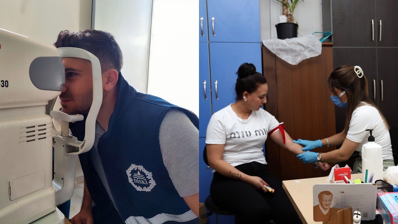 Diyarbakır’da DİSKİ personellerine sağlık taraması yapıldı